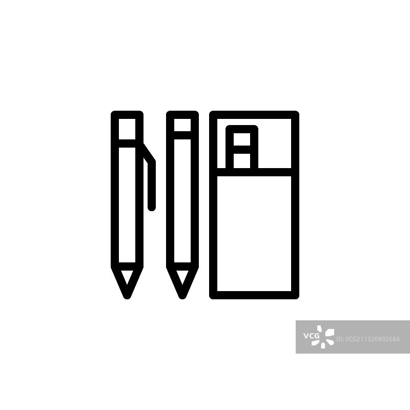 铅笔盒学校教育图标图片素材