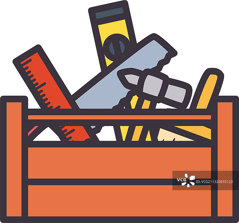 工具篮线条填充样式图标图片素材