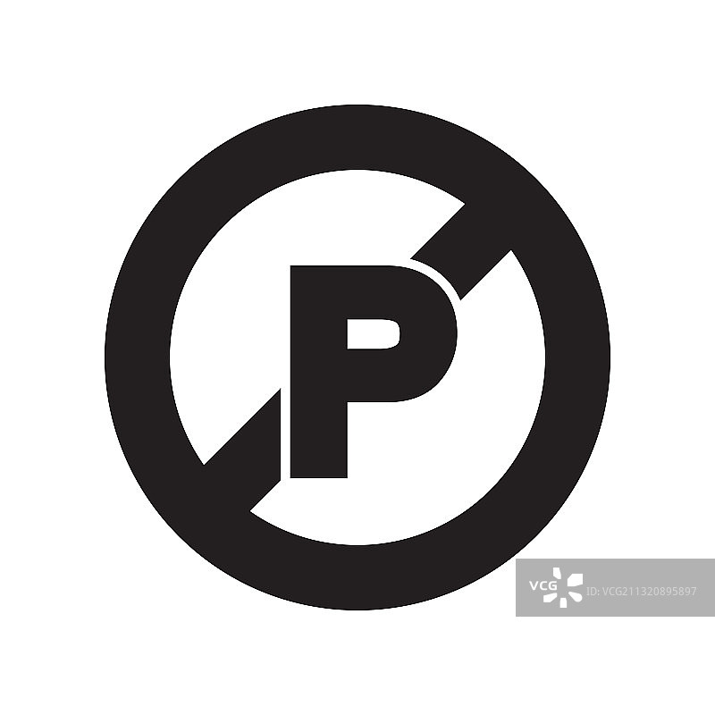 禁止停车标志图片素材