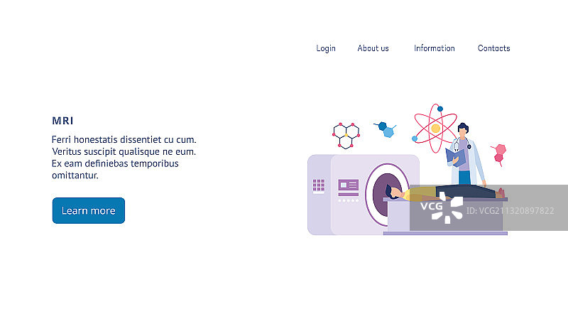 用于核磁共振断层扫描诊断的网站模板图片素材