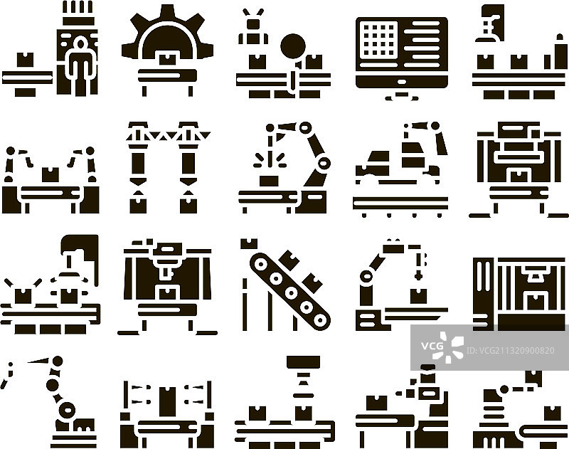 制造流程字形组图片素材