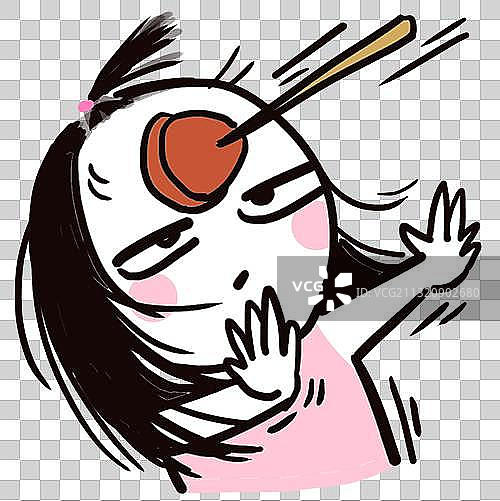 脱发美少女表情包：中枪图片素材