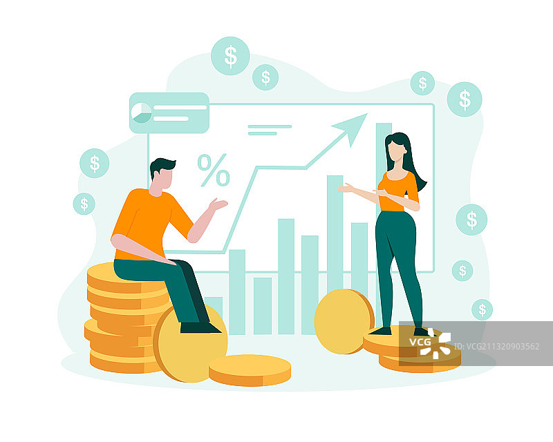 人们关注股市上涨图片素材