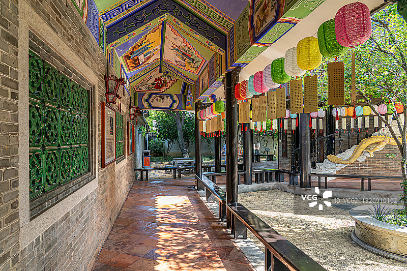 中国广州番禺余荫山房古典园林建筑图片素材