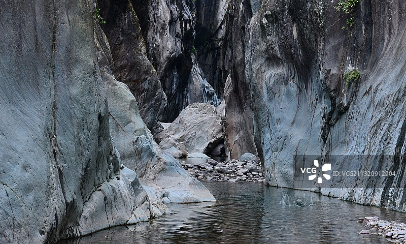四川凉山州，德昌县龙口水电站，美人谷图片素材