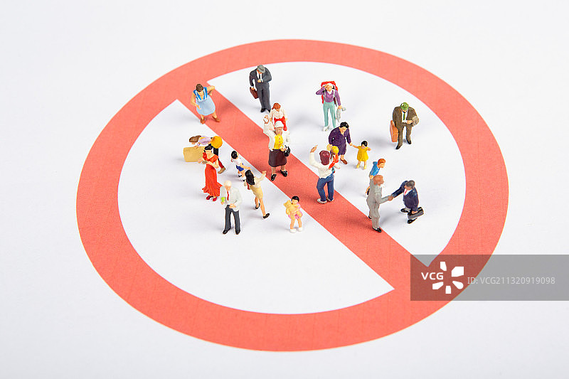 建议禁止人群聚集图片素材