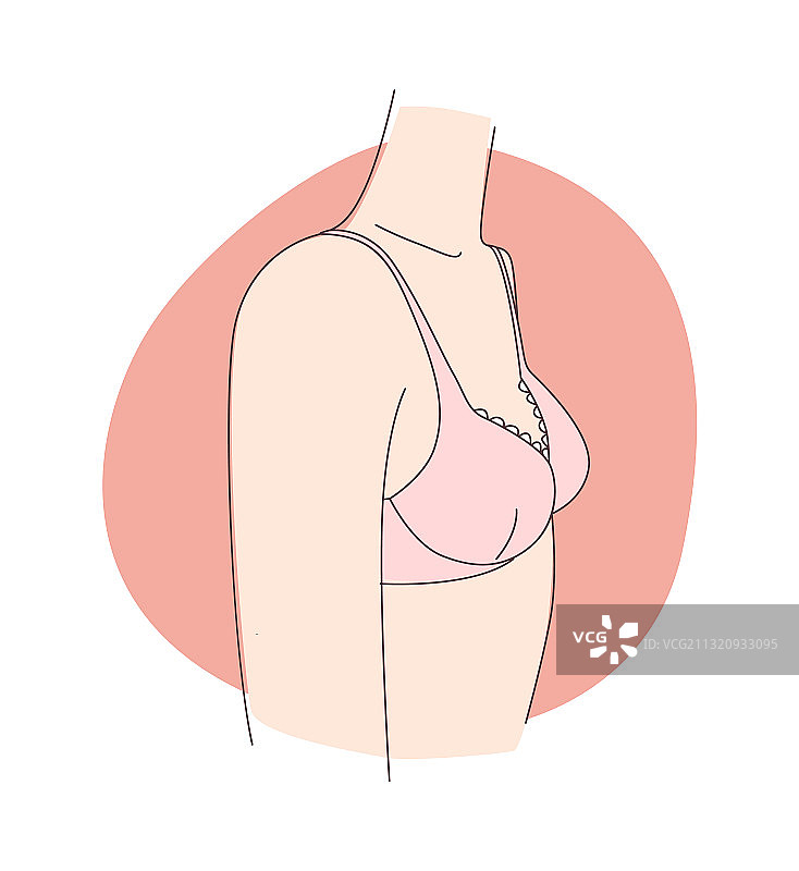 青春期少女与乳房发育图片素材