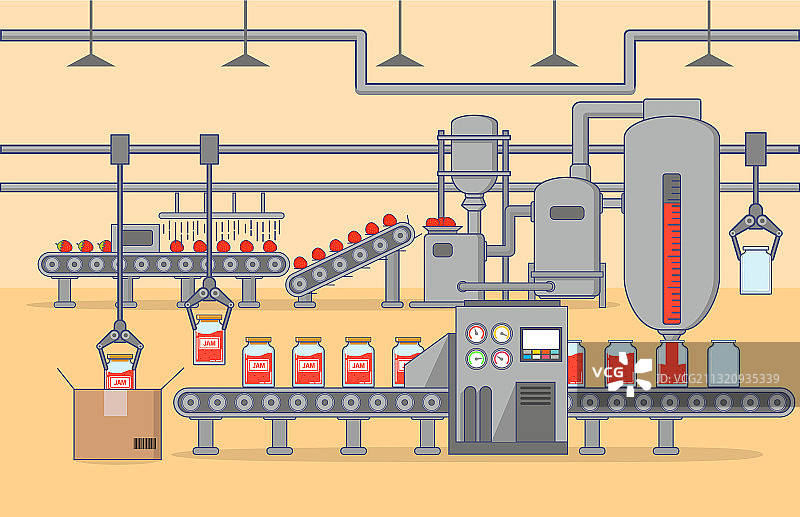 工厂自动化生产线车间图片素材
