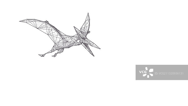 抽象多边形翼龙图片素材