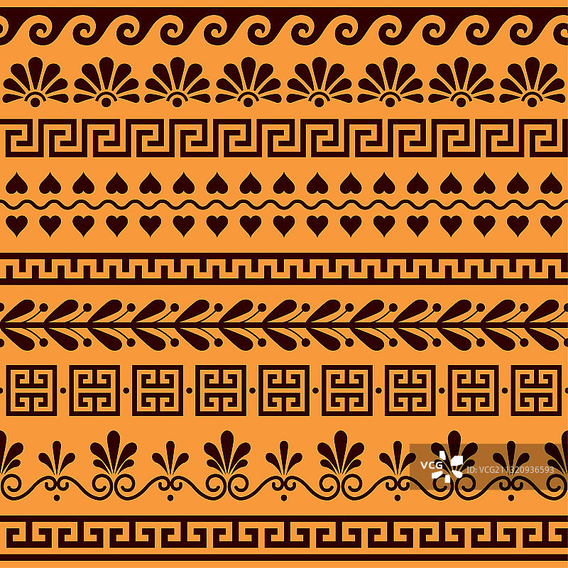 希腊无缝图案集-古代设计图片素材