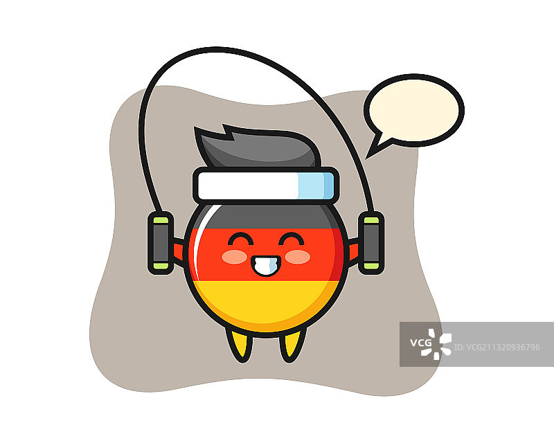 德国国旗徽章卡通角色图片素材