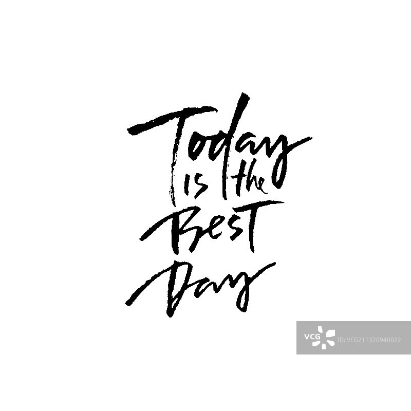 手绘今日最佳短语图片素材