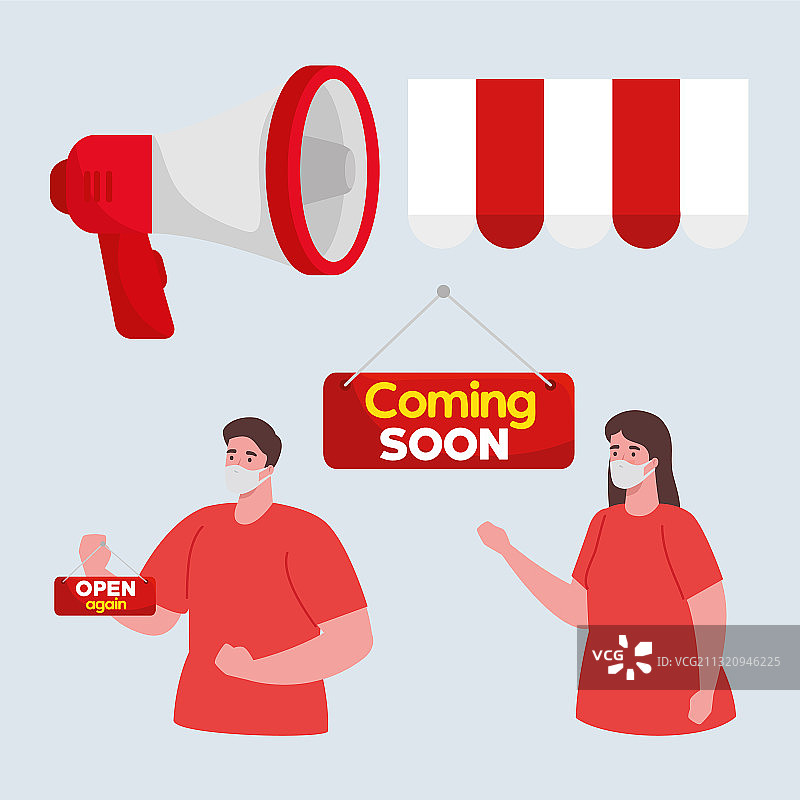 即将开业标签与情侣图片素材