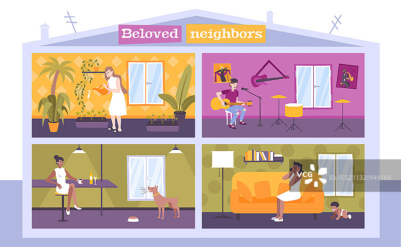 邻里概念房屋图片素材