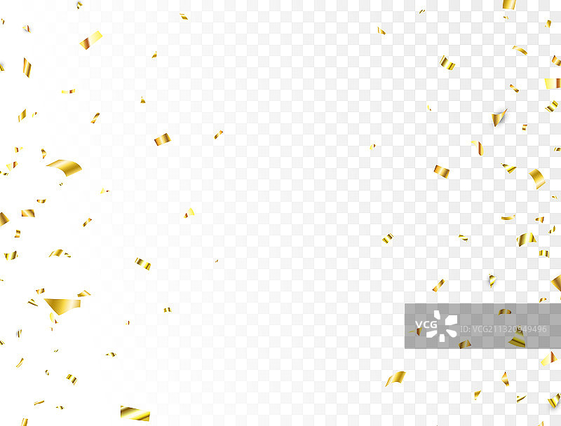 金色五彩纸屑框架图片素材