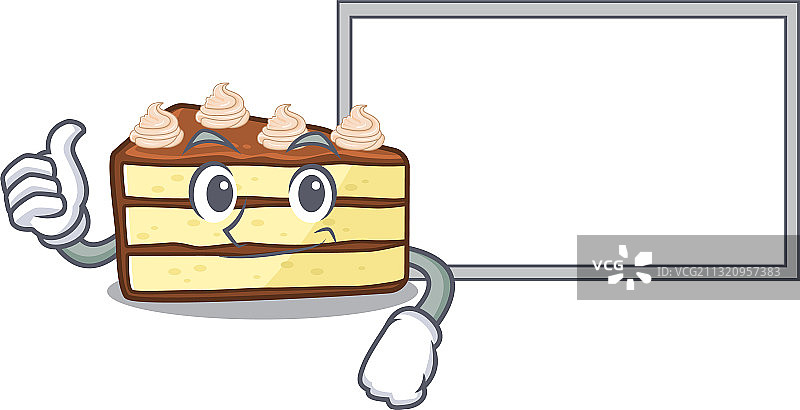 点赞巧克力切片蛋糕卡通设计图片素材