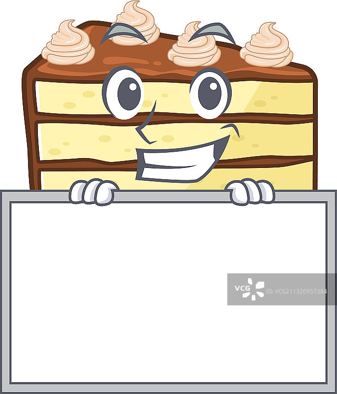 巧克力切片蛋糕卡通设计概念图片素材