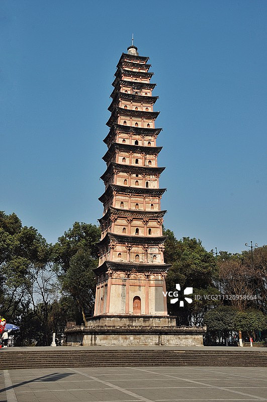 南充无量宝塔 白塔公园图片素材