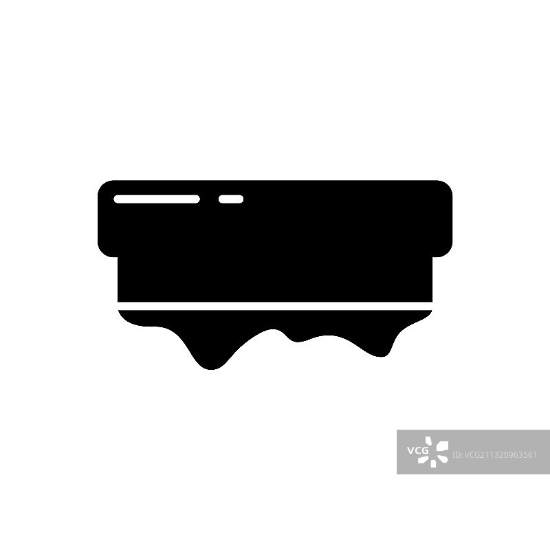 刮板与滴落的油漆剪影图片素材