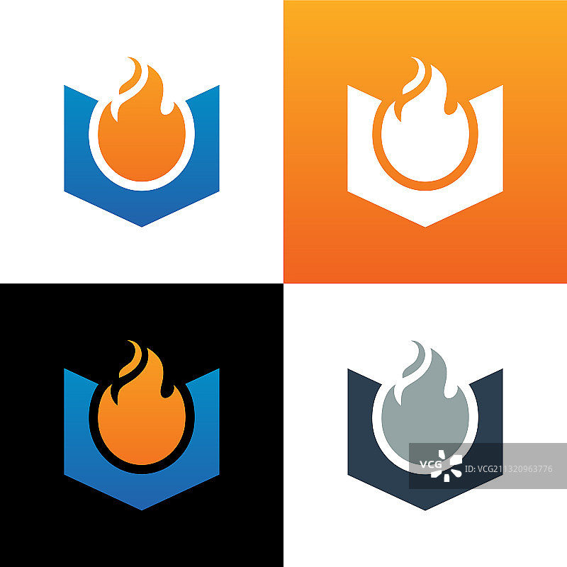 火焰书籍图标设计精神书籍logo图片素材