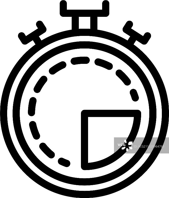 裁判秒表轮廓图标图片素材