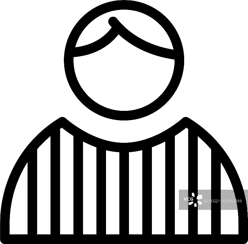 年轻裁判图标轮廓样式图片素材
