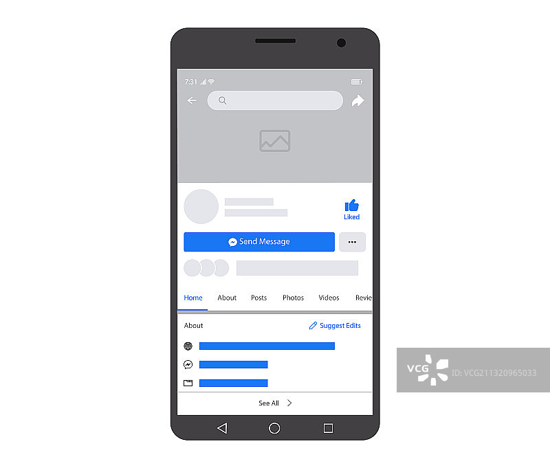 Facebook封面图片手机视图模型图片素材