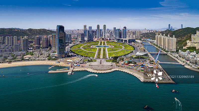 鸟瞰星海湾广场图片素材