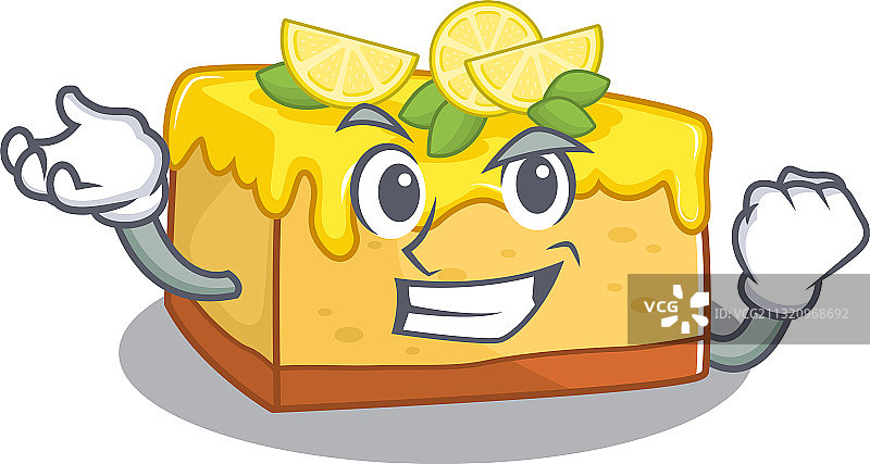 自信成功的柠檬芝士蛋糕图片素材