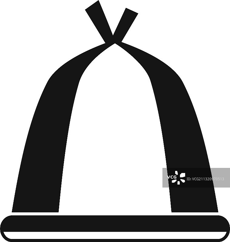 桑拿纺织帽图标简约风格图片素材