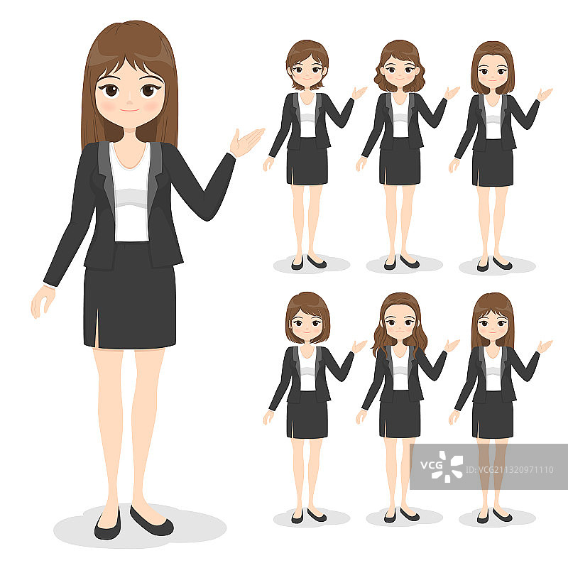 身穿职业装的年轻女商人图片素材