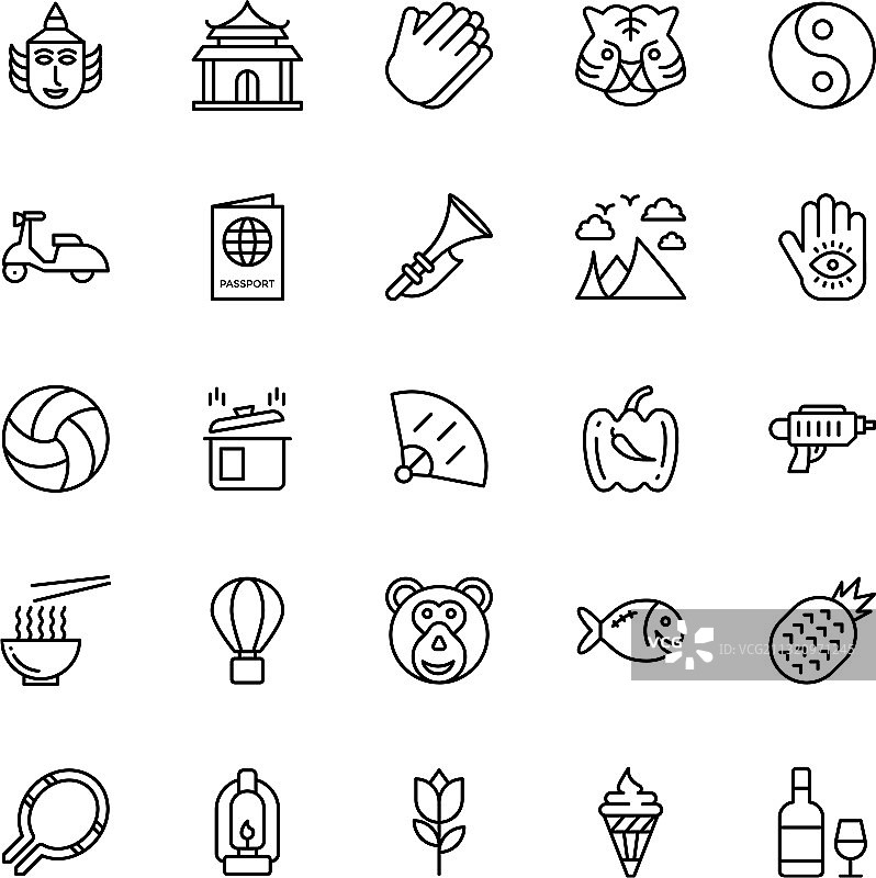 泰国图标集图片素材