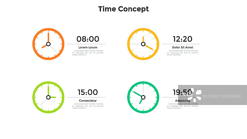 扁平风格信息图模板图片素材