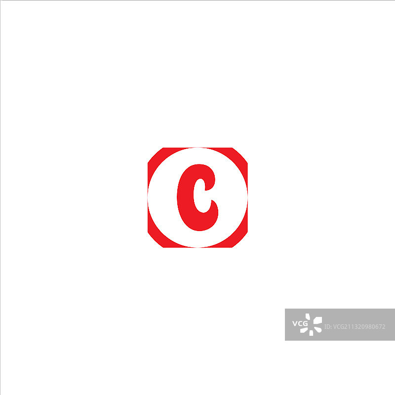 C字母logo抽象设计图片素材