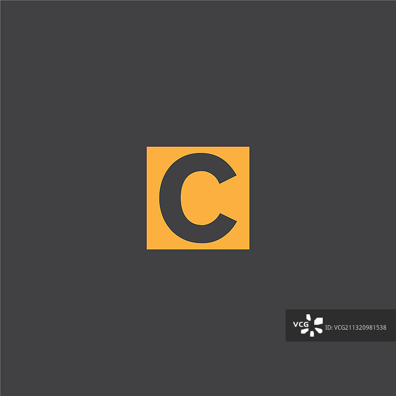 C字母logo抽象设计图片素材