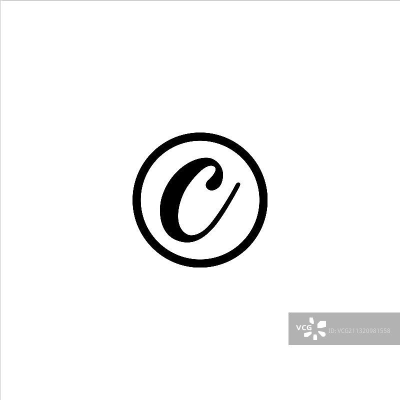 C字母logo抽象设计图片素材