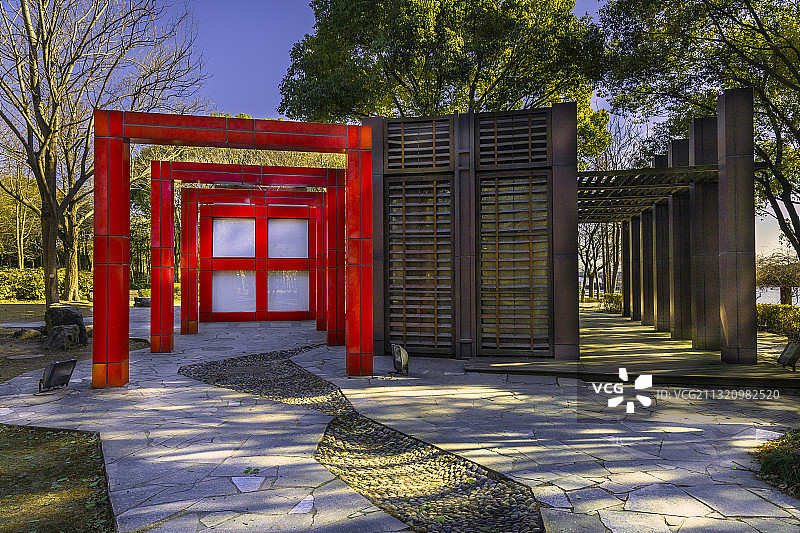 闵行滨江湿地公园图片素材