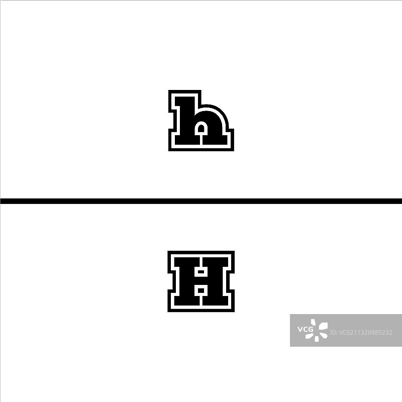 H字母logo图案设计图片素材