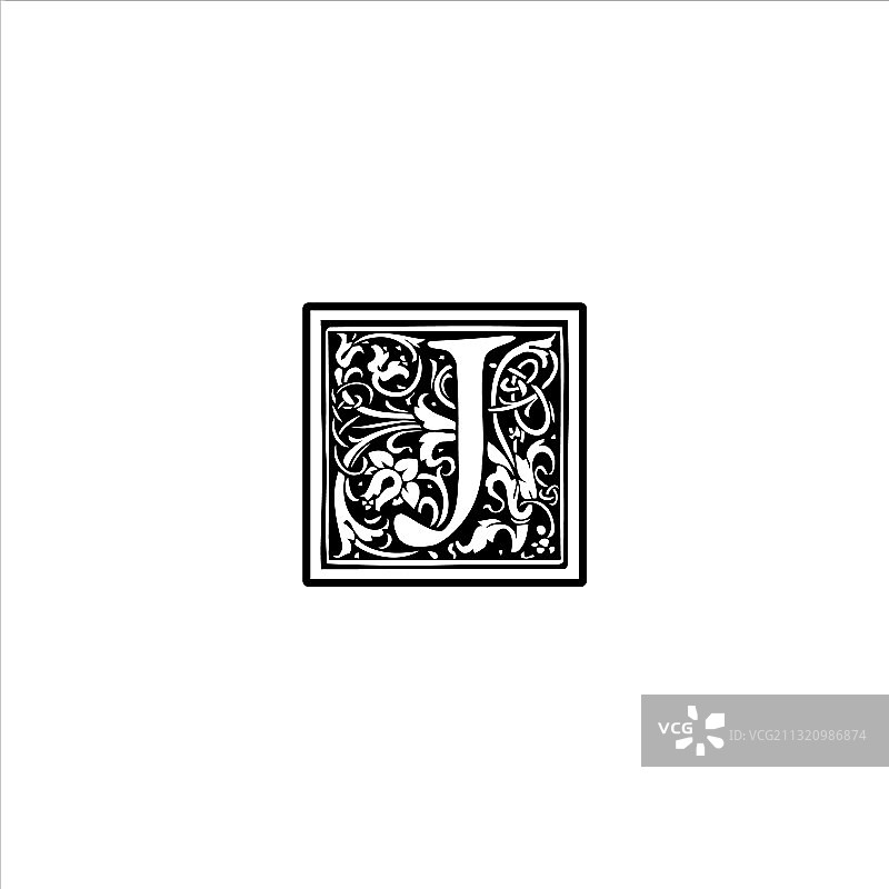 J字母标志图案设计图片素材