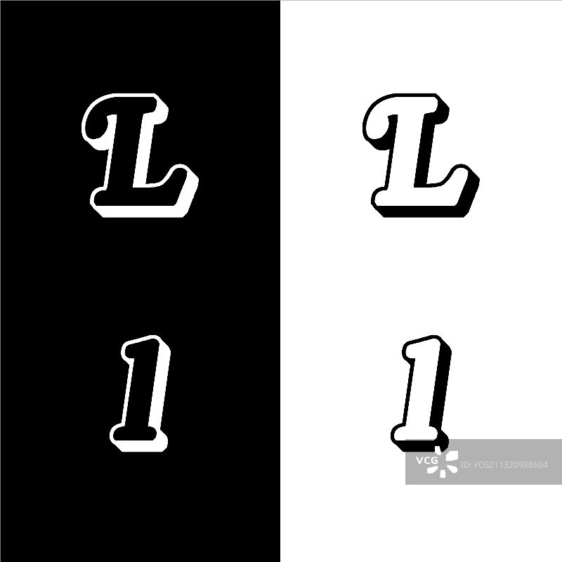 字母L标志字母组合设计图片素材