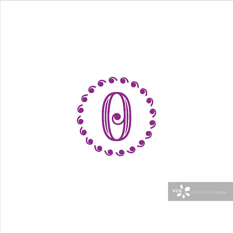 O字母抽象设计标志图片素材