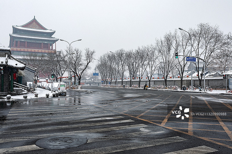 疫情期间的鼓楼大街图片素材