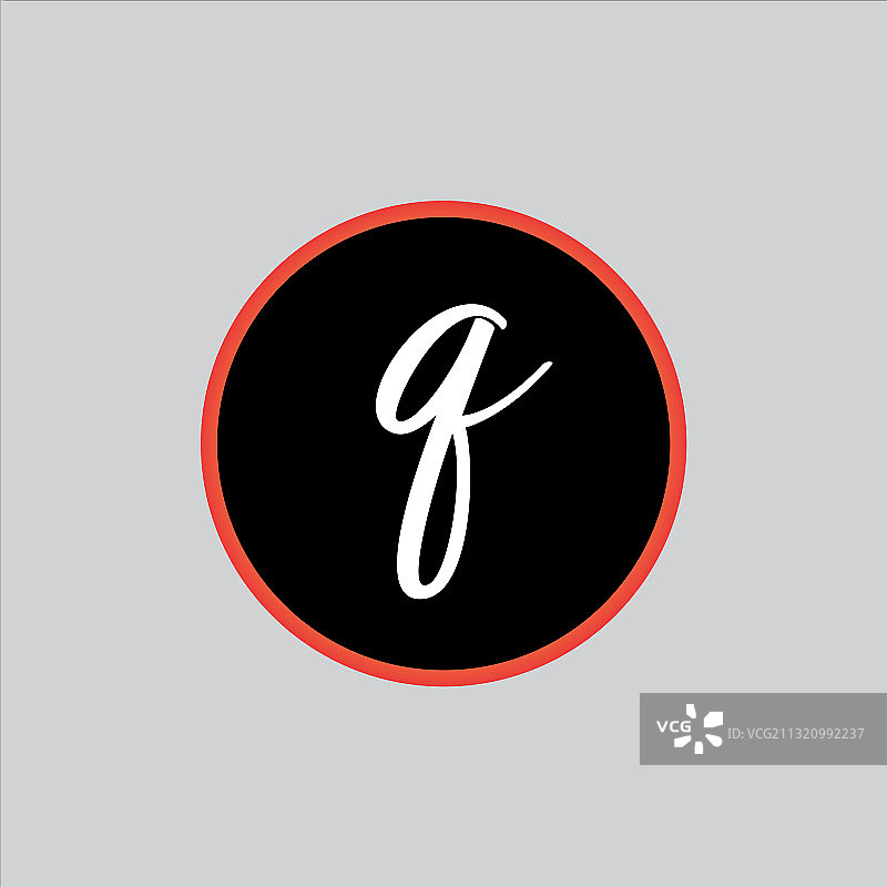 Q字母标志徽章设计图片素材