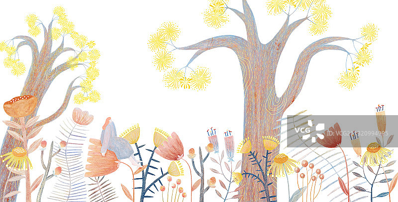 红色植物元素图片素材