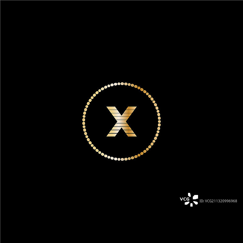 字母X标志徽章设计图片素材