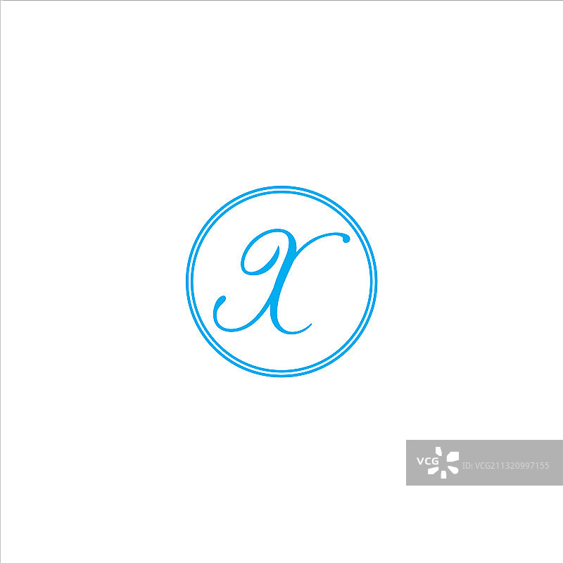 字母X标志徽章设计图片素材