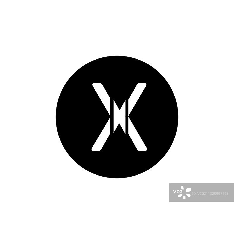 字母X标志徽章设计图片素材