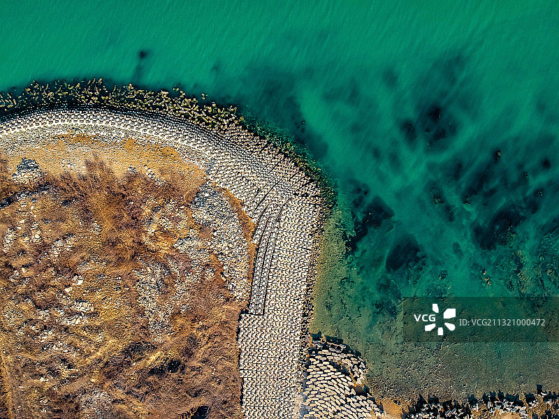 烟台市 莱山区 马山寨后海 海洋色彩 海恋 清澈 绿色图片素材