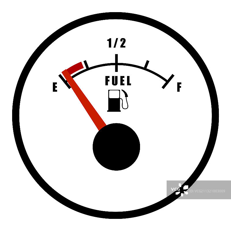 透明背景上的汽车油表图片素材
