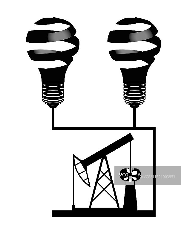 透明背景上的黑色石油钻井平台能源图片素材